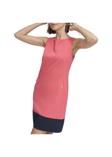 Tommy Hilfiger Women's Colorblock Scuba Crepe Shift Body Dress