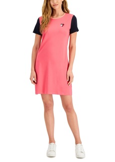 Tommy Hilfiger Women's Colorblocked Heart T-Shirt Dress