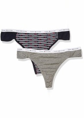 Tommy Hilfiger Women's Cotton Dolphin Thong Underwear Multipack  S