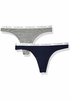  Tommy Hilfiger Women's Cotton Fabric Thong Underwear Panties, 7  Pack, Heather Grey Script/TH Script, XL : Clothing, Shoes & Jewelry