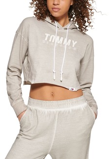 Tommy Hilfiger Women's Cropped Tied Logo Hoodie
