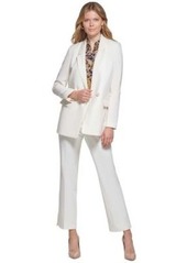 Tommy Hilfiger Womens Double Breasted Longline Blazer Cropped Wide Leg Pants