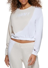 Tommy Hilfiger Women's Elastic Hem Crew Neck Sweatshirt