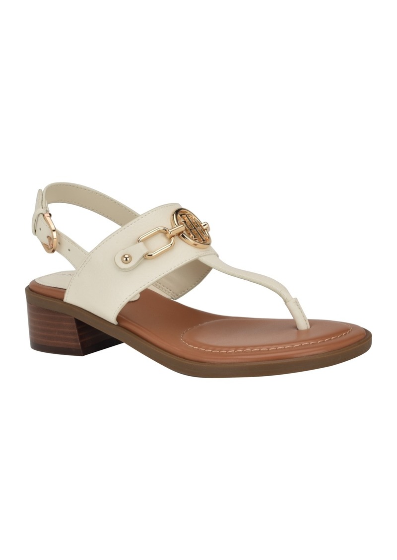 Tommy Hilfiger Women's Ezmeai Block Heeled Sandal - Ivory