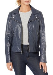 Tommy Hilfiger womens Classic Moto Faux Leather Jacket   US