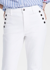 Tommy Hilfiger Women's Fayette Flared-Leg Sailor Jeans - White