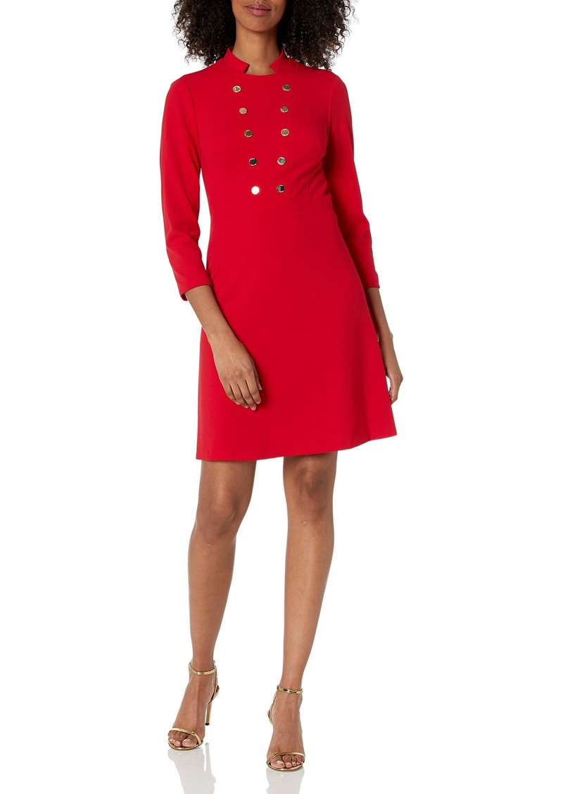 Tommy Hilfiger Women's Fit & Flare Dress Scarlet