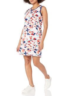 Tommy Hilfiger Women's Fitted Tank Tropical Floral Print Contrast Binding Dress