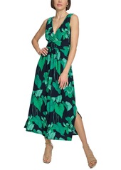 Tommy Hilfiger Women's Floral Empire-Waist Maxi Dress - Carmine Rose Multi
