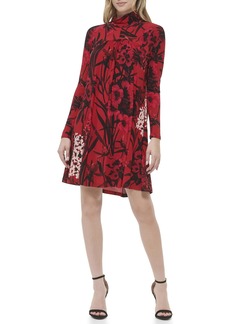 Tommy Hilfiger Women's Floral Jersey Long Sleeve Dress