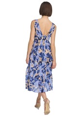 Tommy Hilfiger Women's Floral-Print Fit & Flare Dress - Sesame/blu