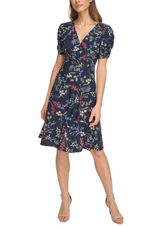 Tommy Hilfiger Women's Floral-Print Fit & Flare Dress - Skycp/bloom