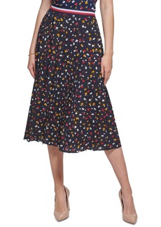 Tommy Hilfiger Women's Floral-Print Pleated Midi Dress - Midnight Multi