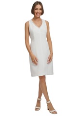 Tommy Hilfiger Women's Fringe-Trim Sheath Dress - Brght Wht