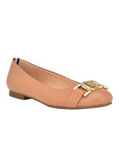 Tommy Hilfiger Women's Gallyne Classic Ballet Flats - Caramel- Manmade