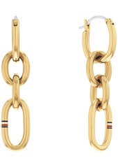 Tommy Hilfiger Women's Gold-Tone Stainless Steel Chain Earring - Gold