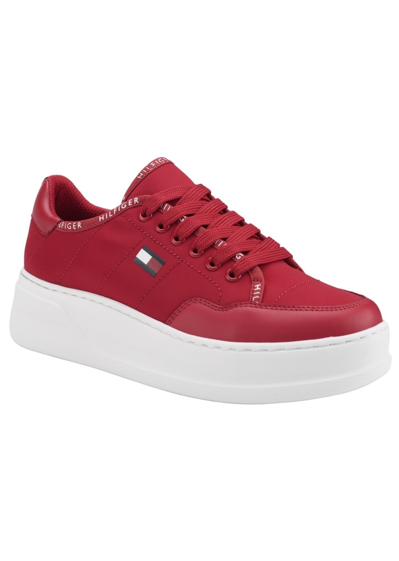 Tommy Hilfiger Women's Grazie Lightweight Lace Up Sneakers - Red