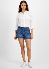 Tommy Hilfiger Women's Greenwich Buttoned-Pocket Denim Sailor Shorts - Mcknzi Wsh