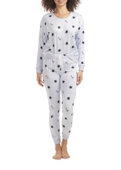 Tommy Hilfiger Women's Hacci Printed Pajama Set - Heather Gray