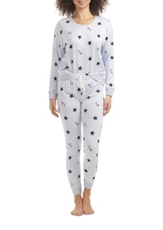 Tommy Hilfiger Women's Hacci Printed Pajama Set - Chambray Large Stars