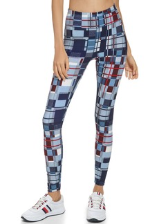 Tommy Hilfiger Women's High Rise Full Length Abstract Plaid Print Legging