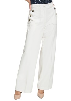 Tommy Hilfiger Women's High-Rise Wide-Leg Sailor Pants - Ivory