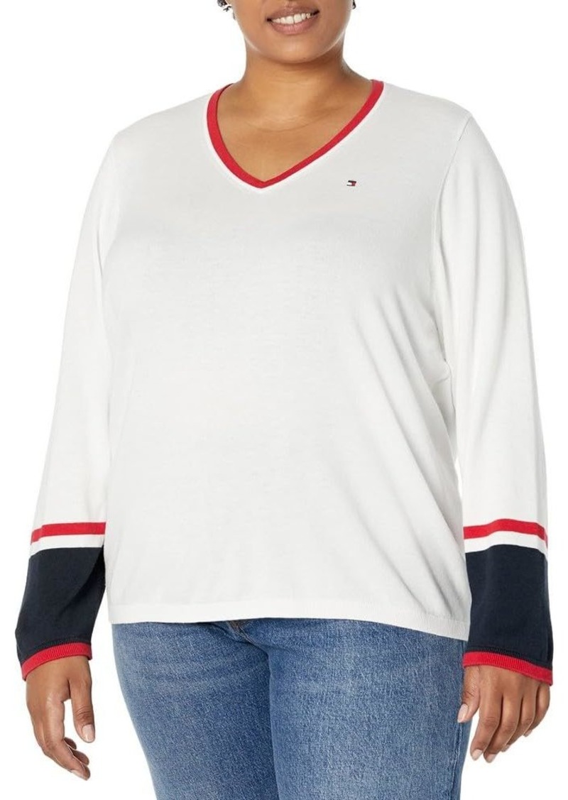 Tommy Hilfiger Womens Ivy Cotton Long-Sleeve Sweater