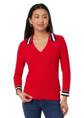 Tommy Hilfiger Women's Johnny Collar Cable Sweater