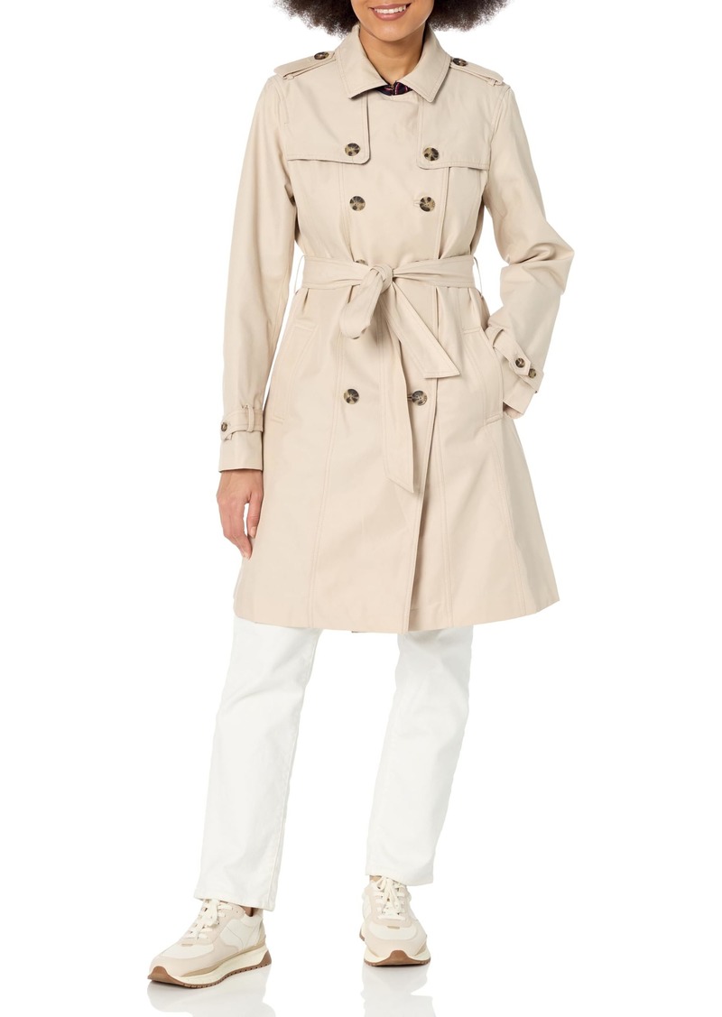 Tommy Hilfiger Women's Long Sleeve Double Breasted Trench Coat