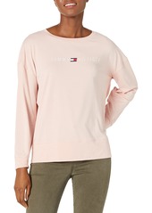 Tommy Hilfiger Women's Long Sleeve Drop Shoulder Logo Tee