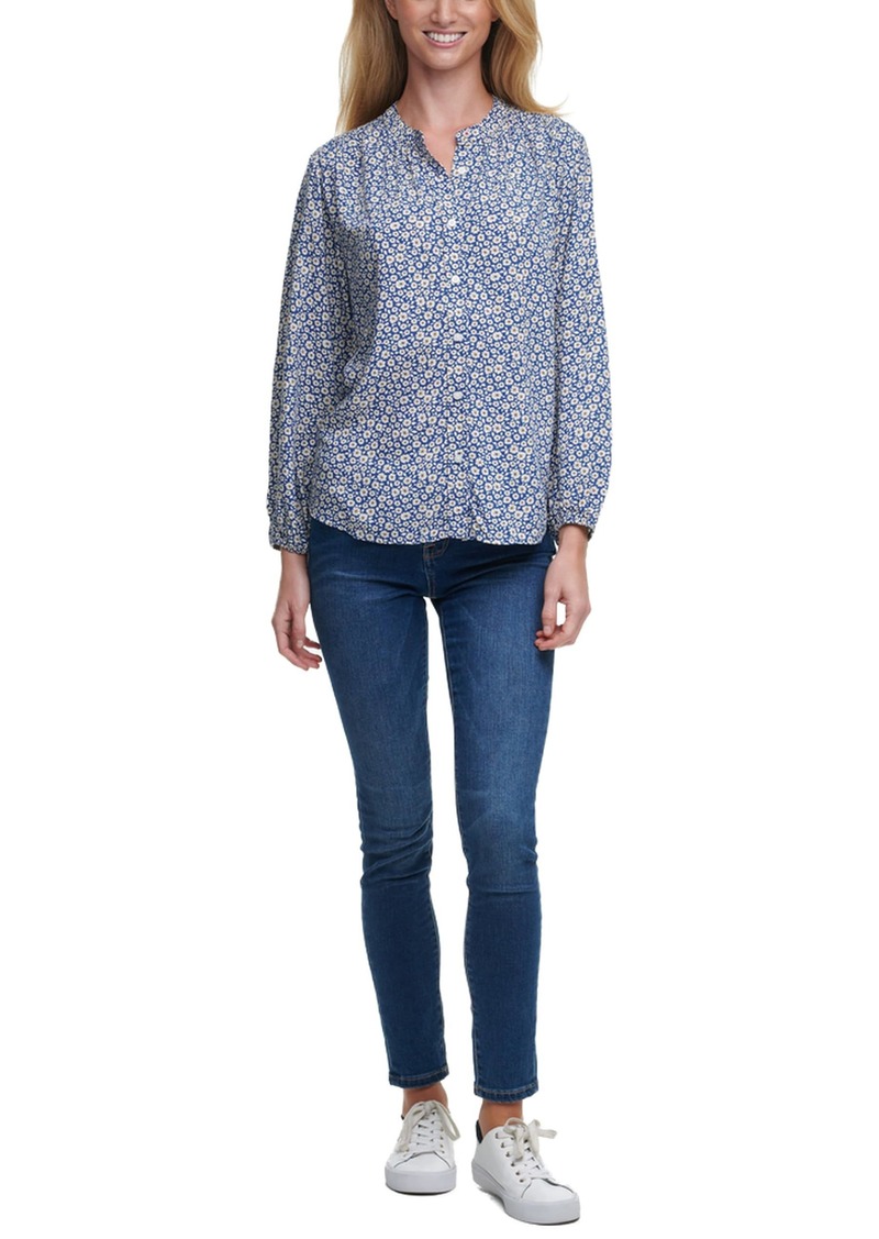 Tommy Hilfiger Women's Long Sleeve Floral Print Blouse