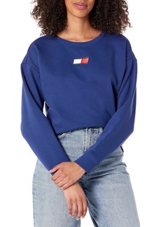 Tommy Hilfiger Women's Long Sleeve Logo Pullover Sweatshirt