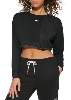 Tommy Hilfiger Women's Long Sleeve Logo Pullover Sweatshirt