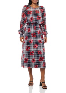 Tommy Hilfiger Women's Long Sleeve Midi Length Dress