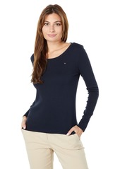 Tommy Hilfiger Women's Long Sleeve Scoop Neck Tee