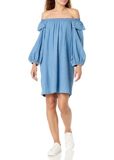 Tommy Hilfiger Women's Long Sleeve Solid Off The Shoulder Dress