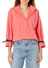 Tommy Hilfiger Women's Long Sleeve Split Neck Popover Shirt