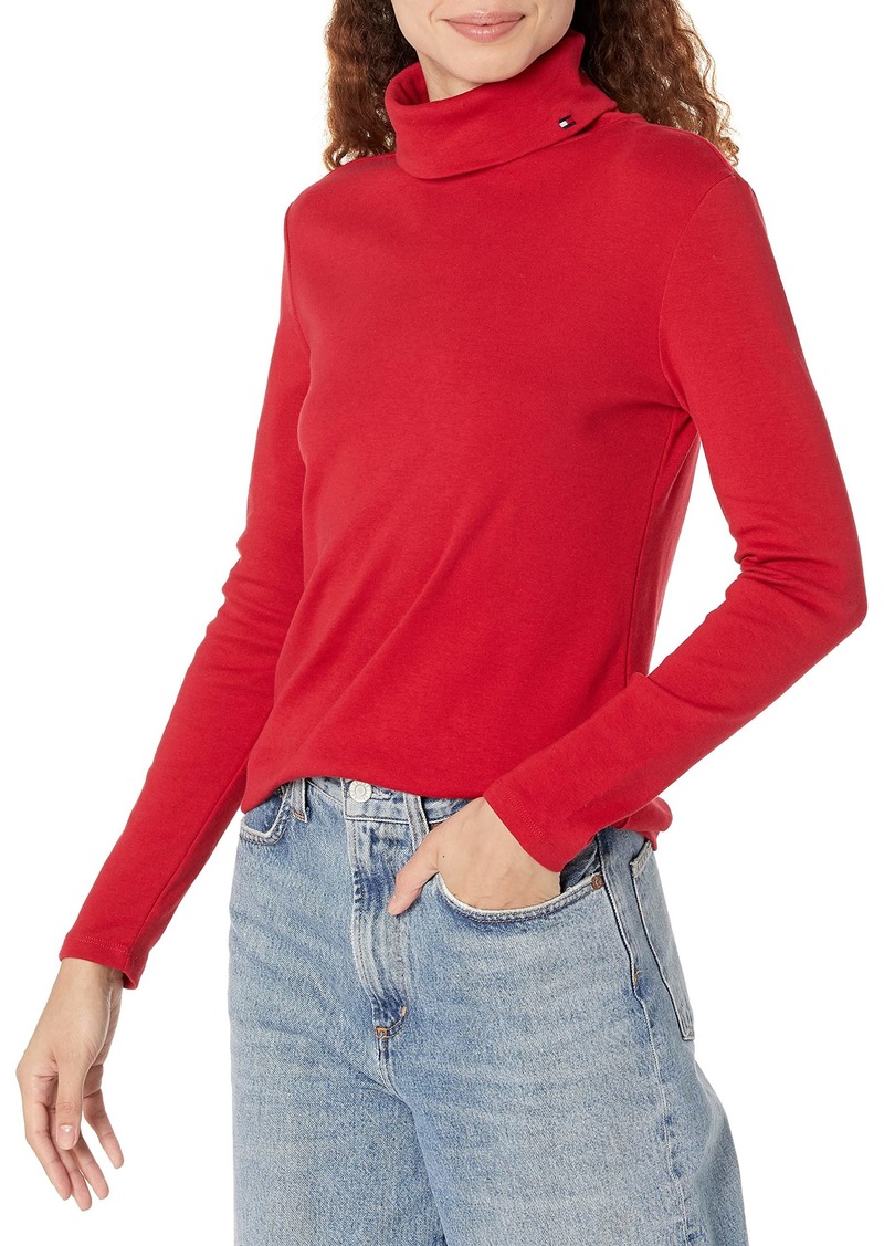 Tommy Hilfiger Women's Long Sleeve Turtleneck Sweater Chili Pepper