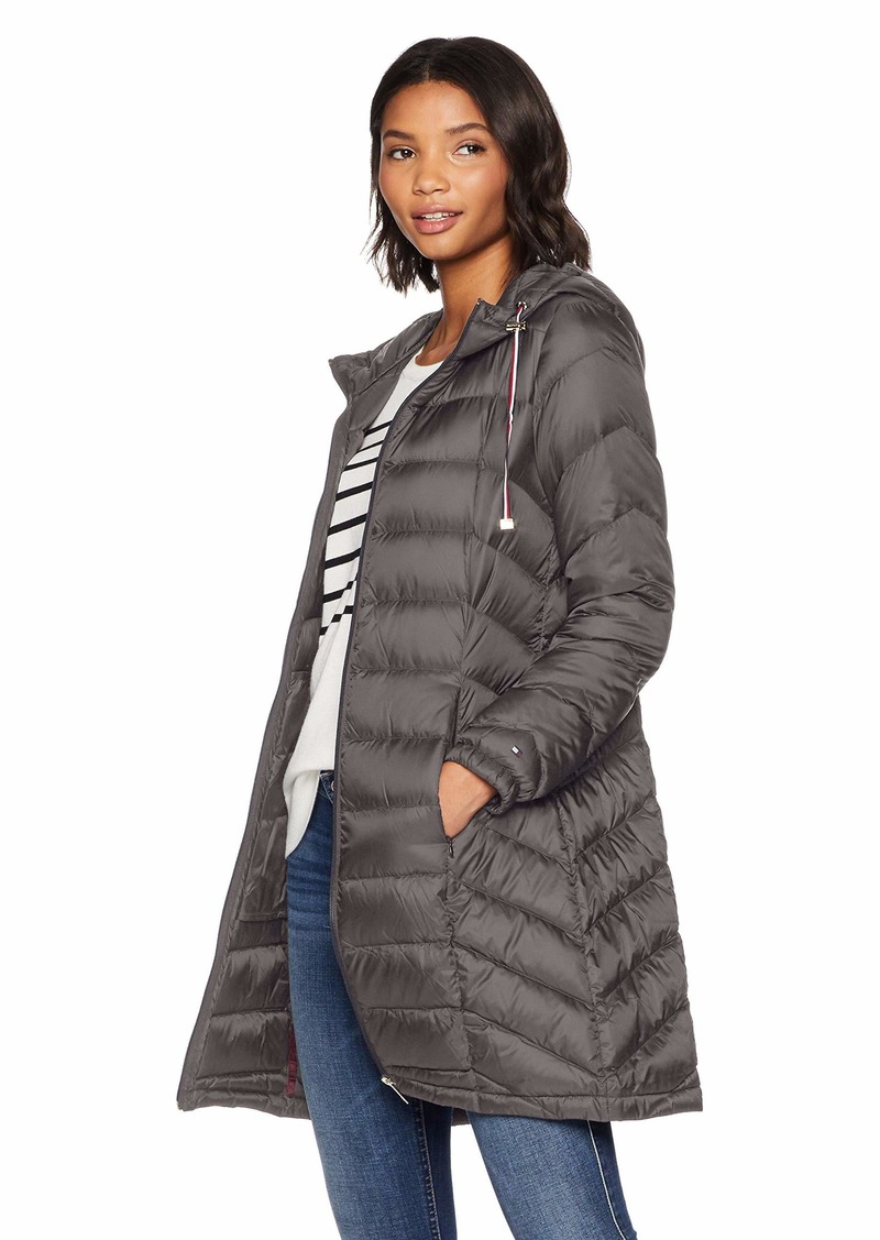 women's packable down coat with hood