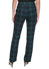 Tommy Hilfiger Women's Mid-Rise Bootcut Trousers - Midnight Multi