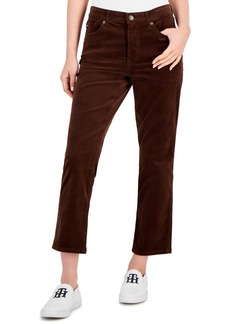 Tommy Hilfiger Women's Mid-Rise Corduroy Ankle Pants - Chicory