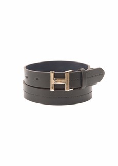 Tommy Hilfiger Women's Monogram H Buckle Fashion Leather Belt TH
