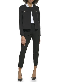 Tommy Hilfiger Women's Open Front Solid Blazer Sportswear Jackets