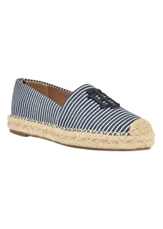 Tommy Hilfiger Women's Peanni Flat Espadrille Closed Toe Shoes - Blue Denim Stripe Multi