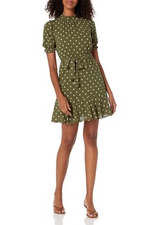 Tommy Hilfiger Women's Petite Sheer Gingham Classic Dress