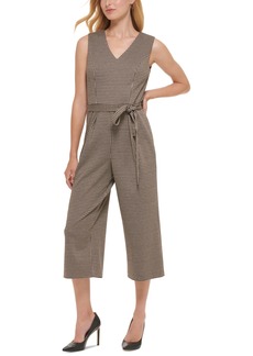 Tommy Hilfiger Women's Phantome-Striped Houndstooth Jumpsuit