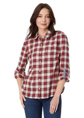 Tommy Hilfiger Women's Plaid Flannel Button Up Shirt