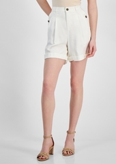 Tommy Hilfiger Women's Pleated Elastic-Back Chino Shorts - Capers