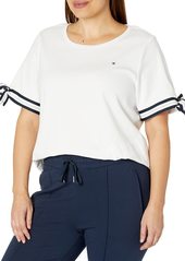 Tommy Hilfiger Women's Plus Casual Elevated T-Shirt