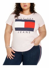 Tommy Hilfiger Women's Plus Essential Basic Short Sleeve T-Shirt BAL PNK